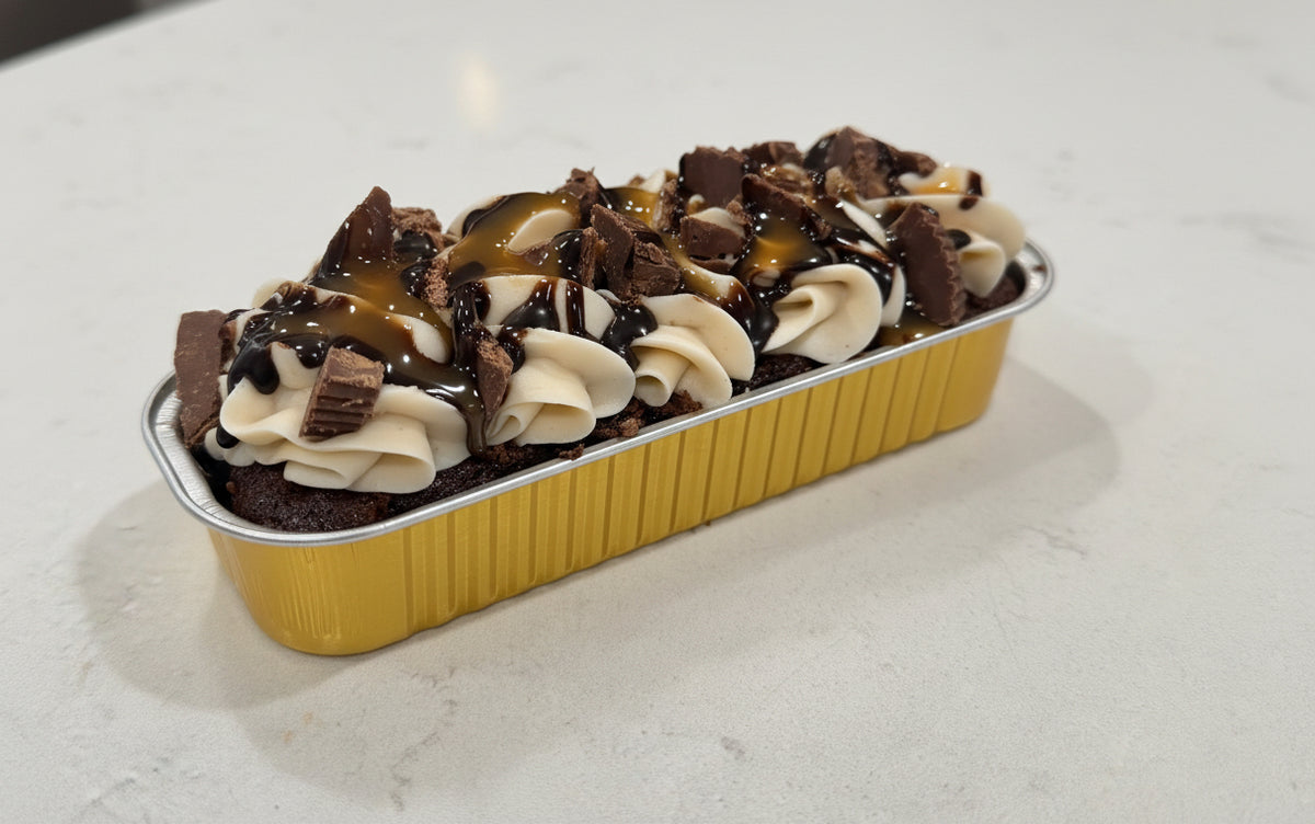 Reese’s Caramel Crunch Mini Loaf Cake
