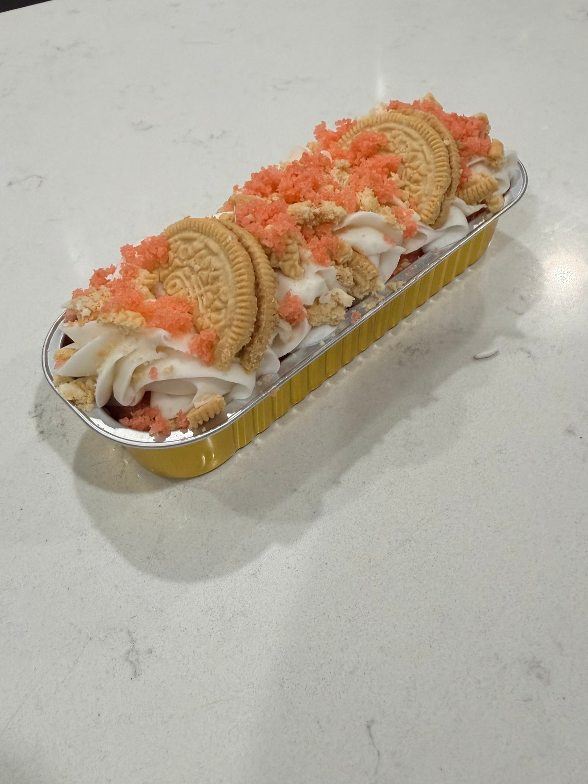 Golden Oreo Strawberry Bliss Mini Loaf Cake