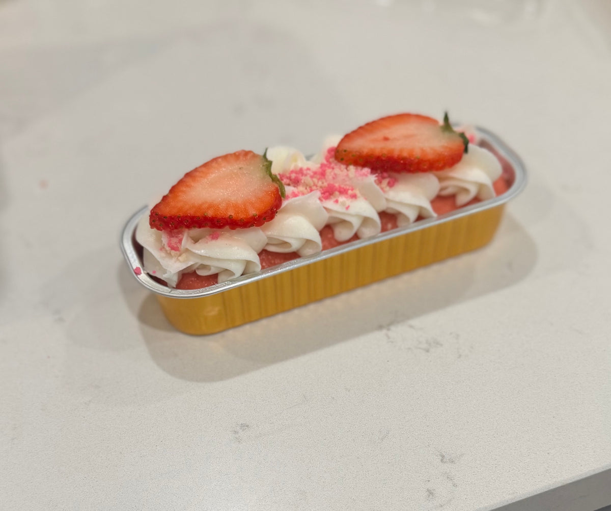 Strawberry Crunch Mini Loaf Cake